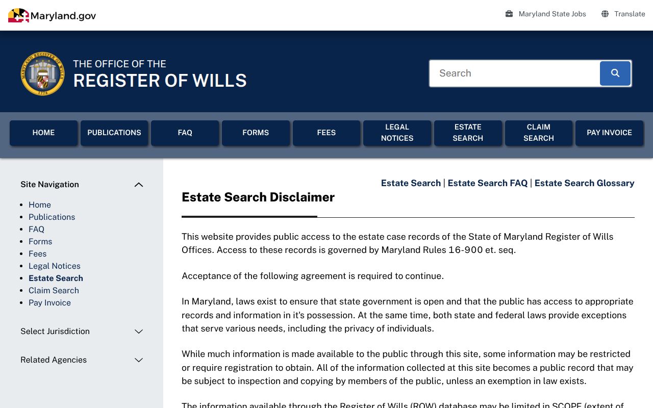 Crofton people search with the Maryland Estate Search
