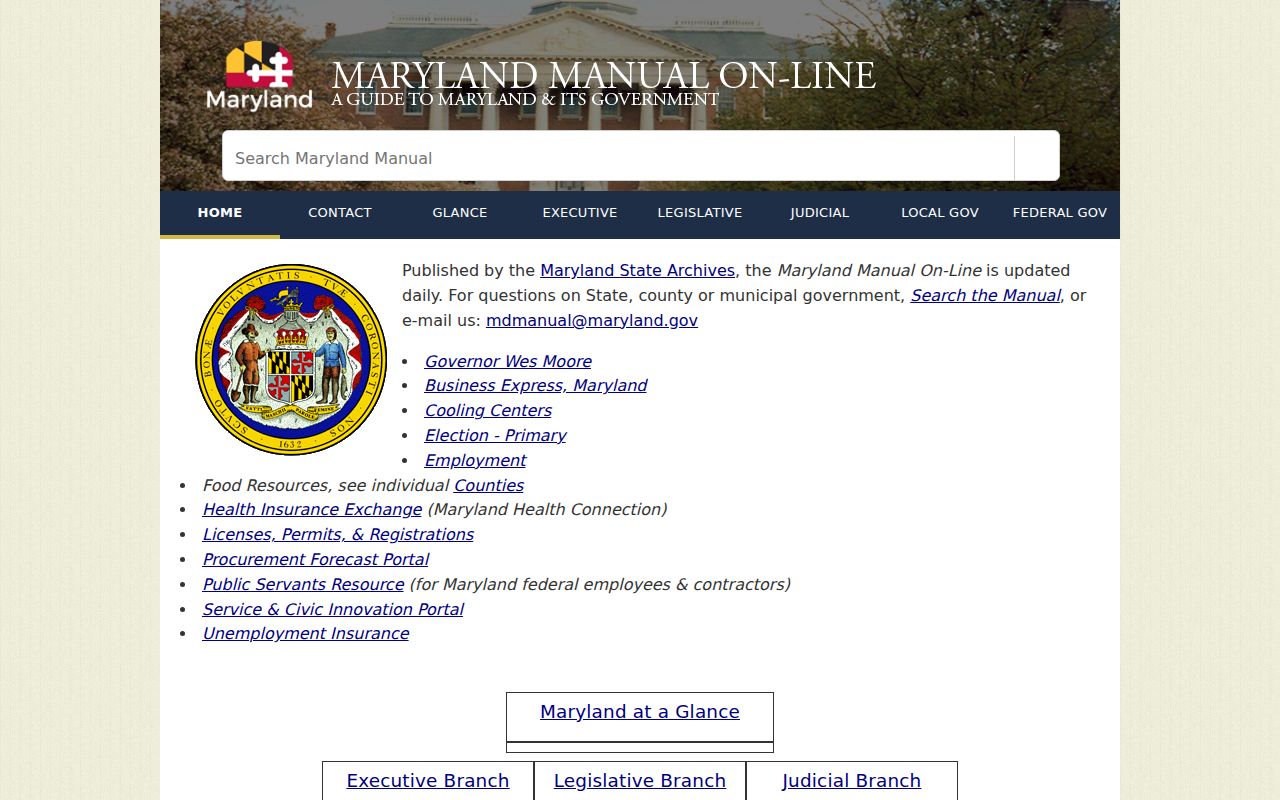 Crofton people directories Maryland Manual personnel hub