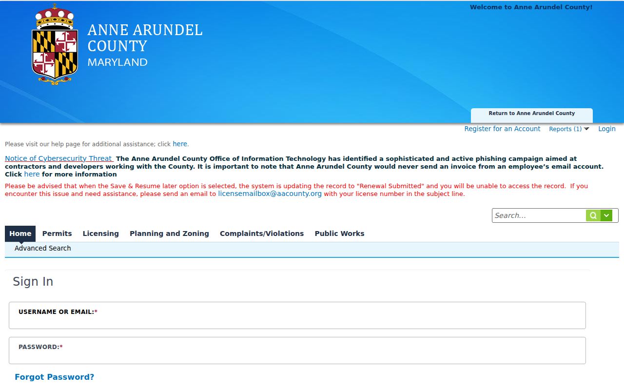 Crofton public records Land Use Navigator portal
